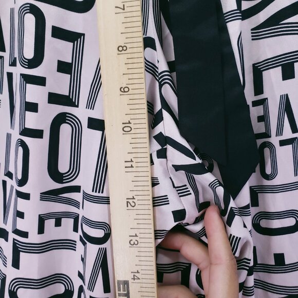 Victoria's Secret LOVE Print Pajama Pants Loungewear Bottoms Pink Black Size M - Picture 5 of 16